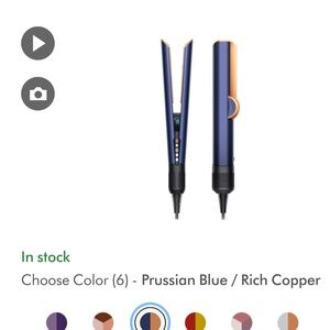 Dyson Prussian Blue and Rich Copper Hair Straightener Airstrait